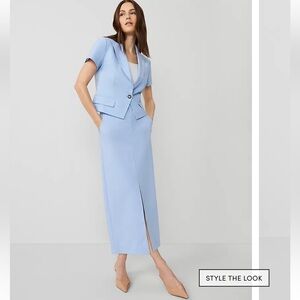 Ann Taylor The Petite Trouser Column Midi Skirt